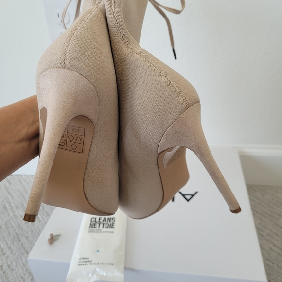 ALDO LACED HIGH HEEL BOOTIES ANKLE BOOTS - Picture 2 of 7